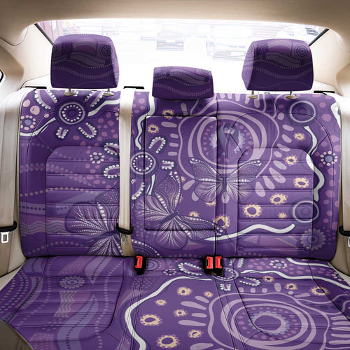 Australia Lupus Awareness Indigenous Back Car Seat Cover Purple Ribbon Aboriginal Butterflies