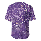 Australia Lupus Awareness Indigenous Baseball Jersey Purple Ribbon Aboriginal Butterflies