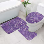 Australia Lupus Awareness Indigenous Bathroom Set Purple Ribbon Aboriginal Butterflies