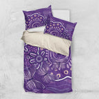 Australia Lupus Awareness Indigenous Bedding Set Purple Ribbon Aboriginal Butterflies