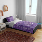 Australia Lupus Awareness Indigenous Bedding Set Purple Ribbon Aboriginal Butterflies