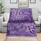 Australia Lupus Awareness Indigenous Blanket Purple Ribbon Aboriginal Butterflies