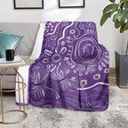 Australia Lupus Awareness Indigenous Blanket Purple Ribbon Aboriginal Butterflies