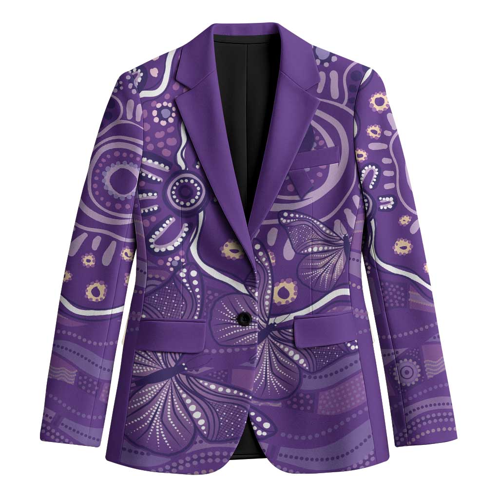 Australia Lupus Awareness Indigenous Blazer Purple Ribbon Aboriginal Butterflies