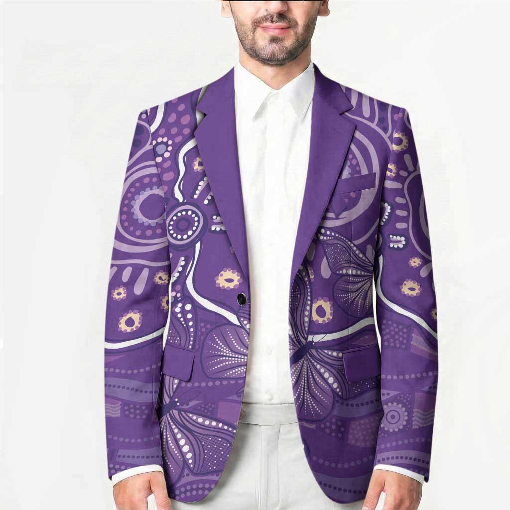 Australia Lupus Awareness Indigenous Blazer Purple Ribbon Aboriginal Butterflies