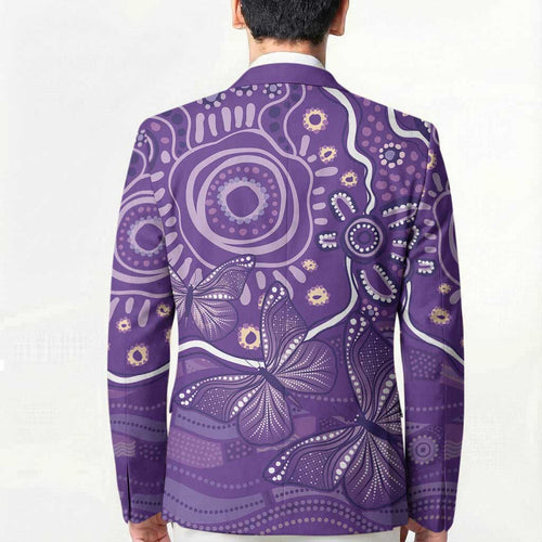 Australia Lupus Awareness Indigenous Blazer Purple Ribbon Aboriginal Butterflies