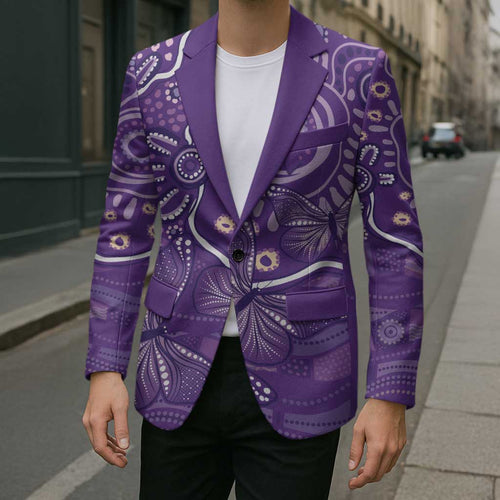 Australia Lupus Awareness Indigenous Blazer Purple Ribbon Aboriginal Butterflies