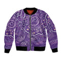 Australia Lupus Awareness Indigenous Bomber Jacket Purple Ribbon Aboriginal Butterflies