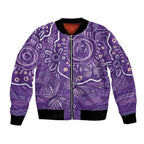 Australia Lupus Awareness Indigenous Bomber Jacket Purple Ribbon Aboriginal Butterflies