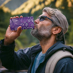 Australia Lupus Awareness Indigenous 4 in 1 Can Cooler Tumbler Purple Ribbon Aboriginal Butterflies