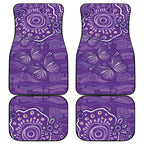 Australia Lupus Awareness Indigenous Car Mats Purple Ribbon Aboriginal Butterflies