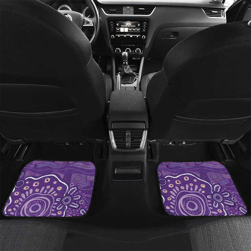 Australia Lupus Awareness Indigenous Car Mats Purple Ribbon Aboriginal Butterflies