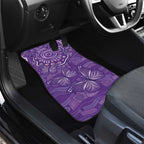 Australia Lupus Awareness Indigenous Car Mats Purple Ribbon Aboriginal Butterflies