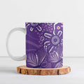 Australia Lupus Awareness Indigenous Ceramic Mug Purple Ribbon Aboriginal Butterflies