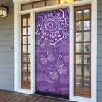 Australia Lupus Awareness Indigenous Door Cover Purple Ribbon Aboriginal Butterflies