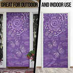 Australia Lupus Awareness Indigenous Door Cover Purple Ribbon Aboriginal Butterflies