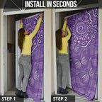Australia Lupus Awareness Indigenous Door Cover Purple Ribbon Aboriginal Butterflies