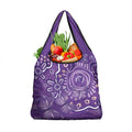 Australia Lupus Awareness Indigenous Grocery Bag Purple Ribbon Aboriginal Butterflies