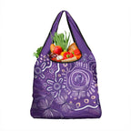Australia Lupus Awareness Indigenous Grocery Bag Purple Ribbon Aboriginal Butterflies