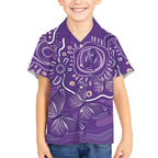 Australia Lupus Awareness Indigenous Hawaiian Shirt Purple Ribbon Aboriginal Butterflies