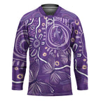 Australia Lupus Awareness Indigenous Hockey Jersey Purple Ribbon Aboriginal Butterflies