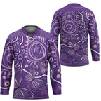 Australia Lupus Awareness Indigenous Hockey Jersey Purple Ribbon Aboriginal Butterflies