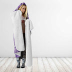 Australia Lupus Awareness Indigenous Hooded Blanket Purple Ribbon Aboriginal Butterflies