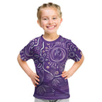 Australia Lupus Awareness Indigenous Kid T Shirt Purple Ribbon Aboriginal Butterflies