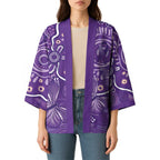 Australia Lupus Awareness Indigenous Kimono Purple Ribbon Aboriginal Butterflies