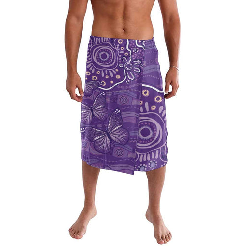 Australia Lupus Awareness Indigenous Lavalava Purple Ribbon Aboriginal Butterflies