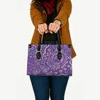 Australia Lupus Awareness Indigenous Leather Bag Purple Ribbon Aboriginal Butterflies