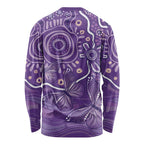 Australia Lupus Awareness Indigenous Long Sleeve Shirt Purple Ribbon Aboriginal Butterflies