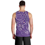 Australia Lupus Awareness Indigenous Men Tank Top Purple Ribbon Aboriginal Butterflies