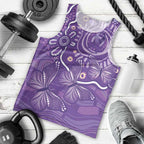 Australia Lupus Awareness Indigenous Men Tank Top Purple Ribbon Aboriginal Butterflies