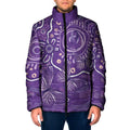 Australia Lupus Awareness Indigenous Padded Jacket Purple Ribbon Aboriginal Butterflies