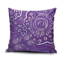 Australia Lupus Awareness Indigenous Pillow Cover Purple Ribbon Aboriginal Butterflies
