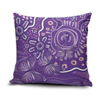 Australia Lupus Awareness Indigenous Pillow Cover Purple Ribbon Aboriginal Butterflies