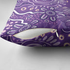 Australia Lupus Awareness Indigenous Pillow Cover Purple Ribbon Aboriginal Butterflies