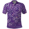 Australia Lupus Awareness Indigenous Polo Shirt Purple Ribbon Aboriginal Butterflies