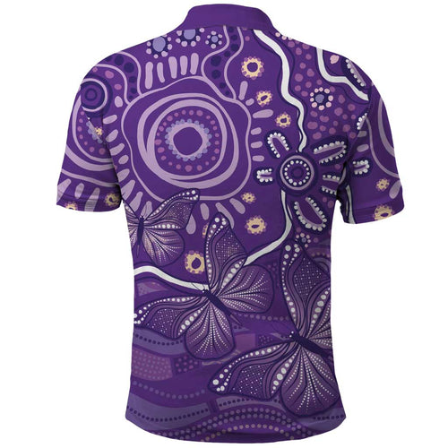 Australia Lupus Awareness Indigenous Polo Shirt Purple Ribbon Aboriginal Butterflies