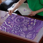 Australia Lupus Awareness Indigenous Puzzle Purple Ribbon Aboriginal Butterflies
