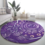 Australia Lupus Awareness Indigenous Round Carpet Purple Ribbon Aboriginal Butterflies