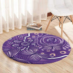 Australia Lupus Awareness Indigenous Round Carpet Purple Ribbon Aboriginal Butterflies