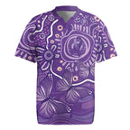 Australia Lupus Awareness Indigenous Rugby Jersey Purple Ribbon Aboriginal Butterflies