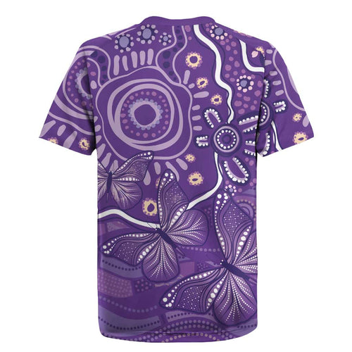 Australia Lupus Awareness Indigenous Rugby Jersey Purple Ribbon Aboriginal Butterflies