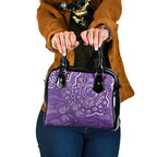 Australia Lupus Awareness Indigenous Shoulder Handbag Purple Ribbon Aboriginal Butterflies
