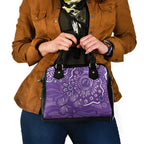 Australia Lupus Awareness Indigenous Shoulder Handbag Purple Ribbon Aboriginal Butterflies