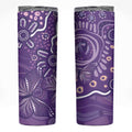 Australia Lupus Awareness Indigenous Skinny Tumbler Purple Ribbon Aboriginal Butterflies