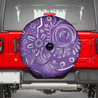 Australia Lupus Awareness Indigenous Spare Tire Cover Purple Ribbon Aboriginal Butterflies