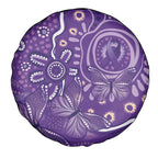 Australia Lupus Awareness Indigenous Spare Tire Cover Purple Ribbon Aboriginal Butterflies